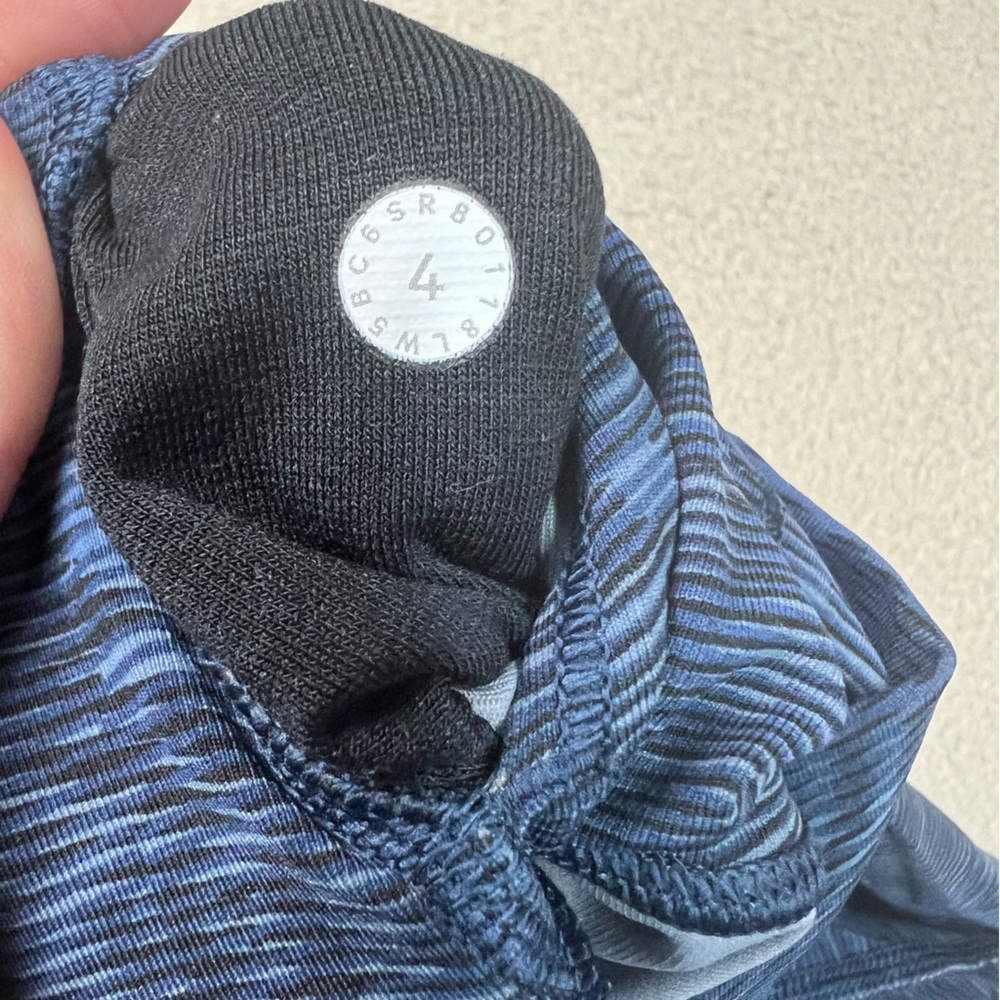Lululemon Wunder Under 7/8 Tight Luxtreme 25" Linear Flux Battleship Multi sz 4 - Picture 6 of 7
